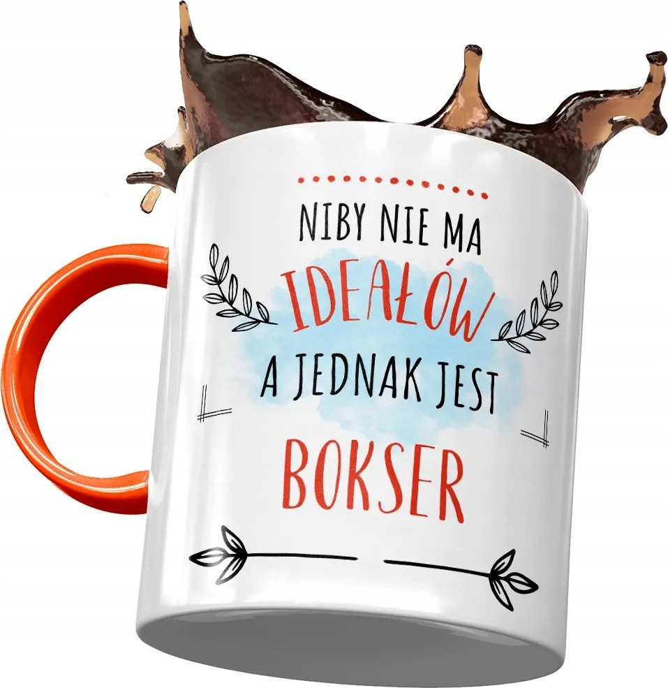 Narancssárga bögre Boxernek Nincs tökéletes fotónyomtatással