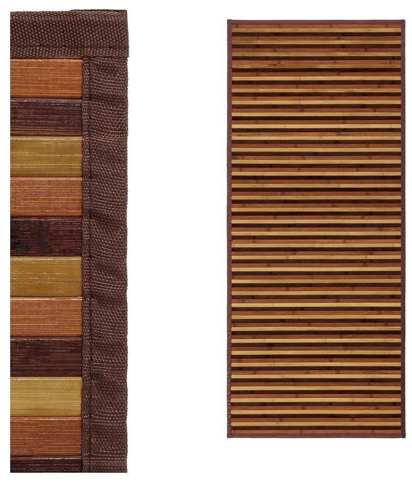 Mustársárga-barna bambusz futószőnyeg 75x175 cm – Casa Selección