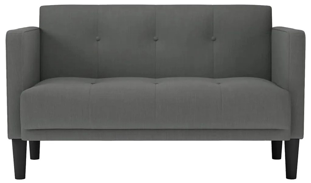 sötétszürke szövet loveseat kanapé 111 cm