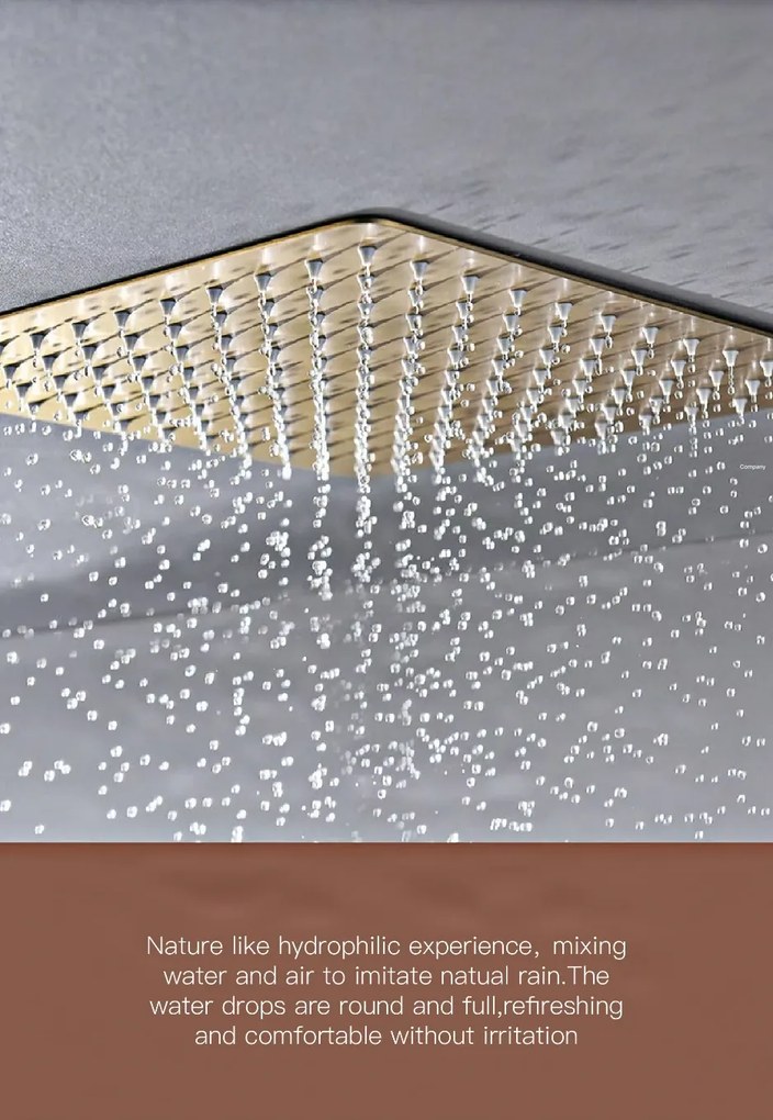 Falba süllyesztett zuhanyrendszer ELITE EDITION BCS1499-1 LED-del, termosztáttal és vízesés funkcióval, több színváltozatban — Gunmetal szürke — Két…
