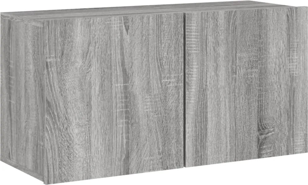 vidaXL szürke sonoma színű falra szerelhető TV-szekrény 80 x 30 x 41cm