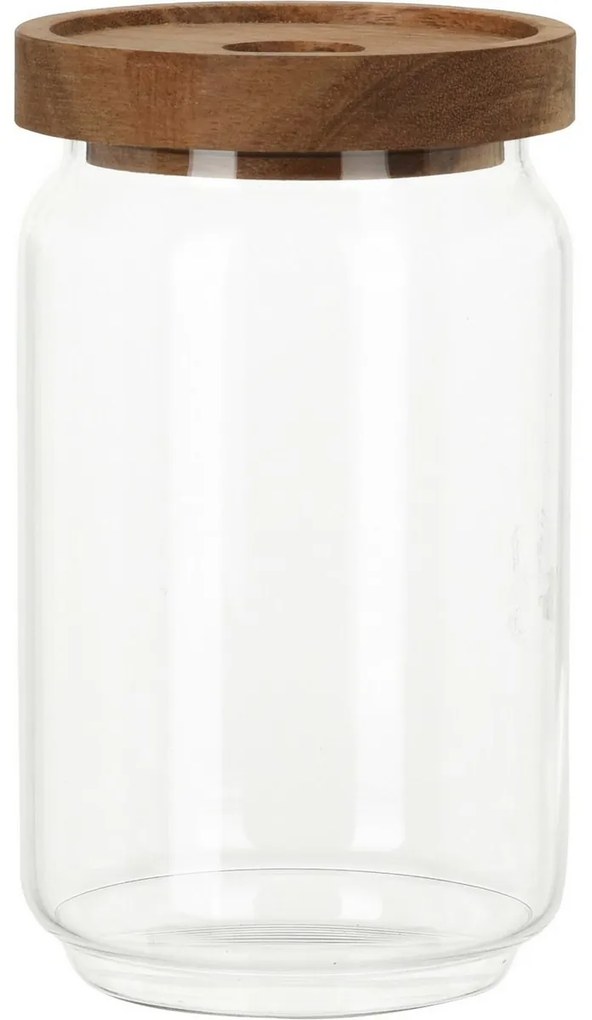 Üvegedény akácfa fedéllel 700 ml, 0,7 l