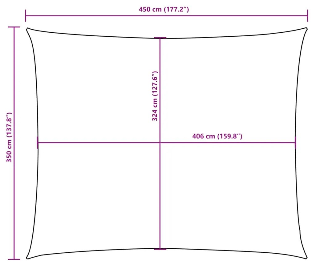 vidaXL terrakotta téglalap alakú oxford-szövet napvitorla 3,5 x 4,5 m