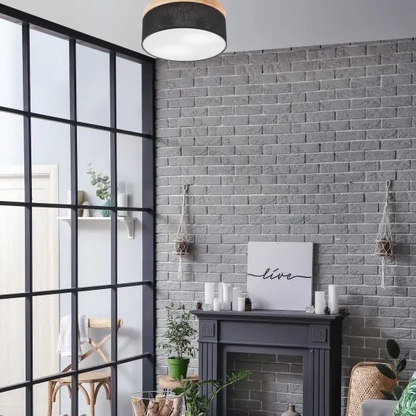 Brilagi - LED mennyezeti lámpa BELLADONNA 2xE27/15W/230V, 40 cm, fekete/fenyő