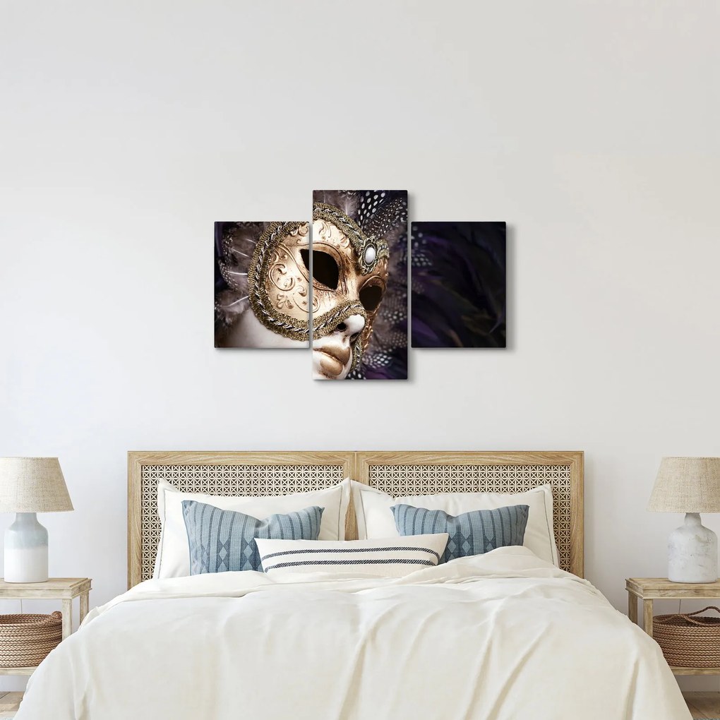 Egy maszkkal ellátott szobor képe (90x60 cm)