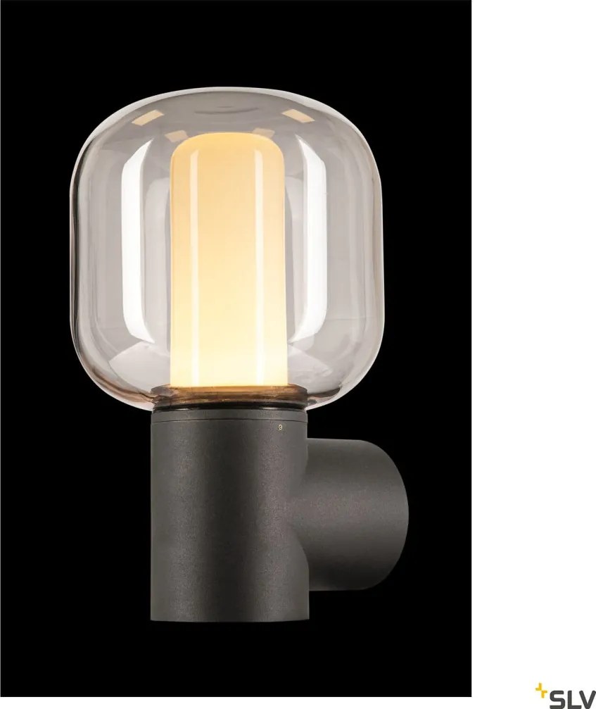 SLV 1004678 OVALISK Modern Kültéri Fali Lámpa Antracit LED IP65
