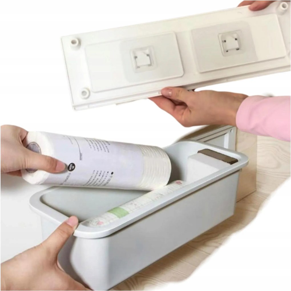 Kosár Kihúzható fiók a szekrényhez konyhai rendszerező Fehér