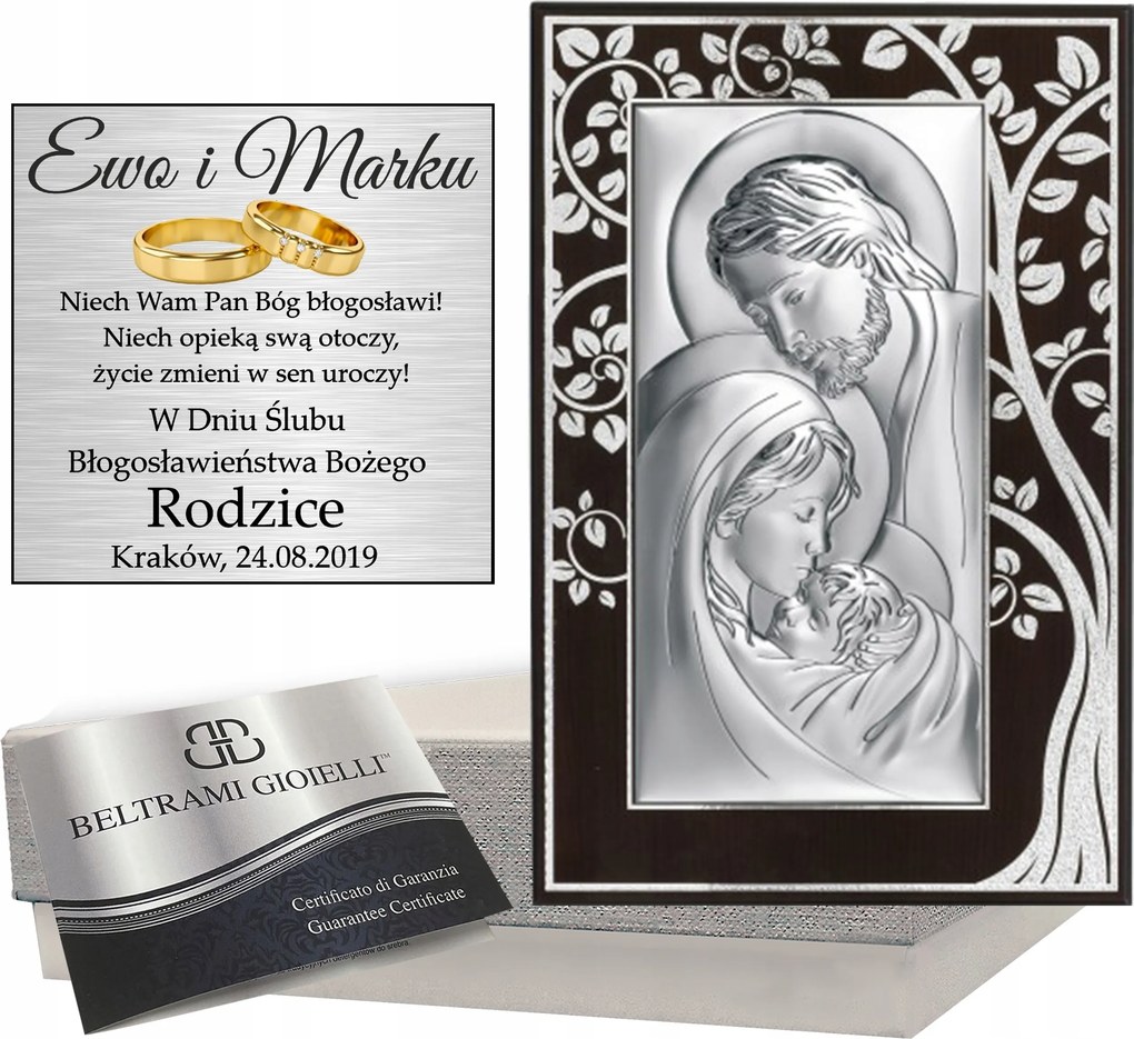 Kép Ezüst Család Karácsonyi Ajándék Esküvő Keresztelő Gravírozás