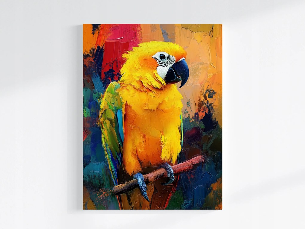 Canvas Vászonkép Sárga Papagáj Ara Festmény Absztrakt 60x80