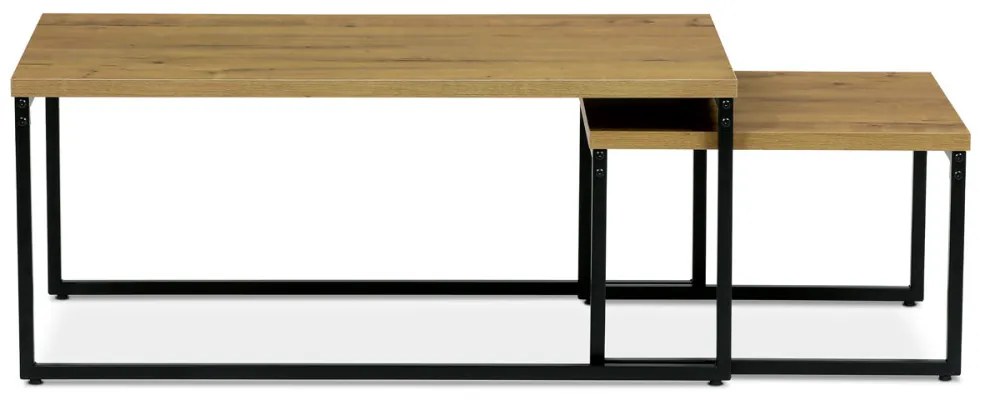 Set de mese pentru cafea în picioare din 2 piese, culoare stejar sălbatic CT-619