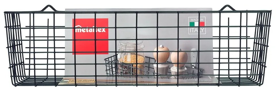Koala Lava fekete konyhai falikosár - Metaltex