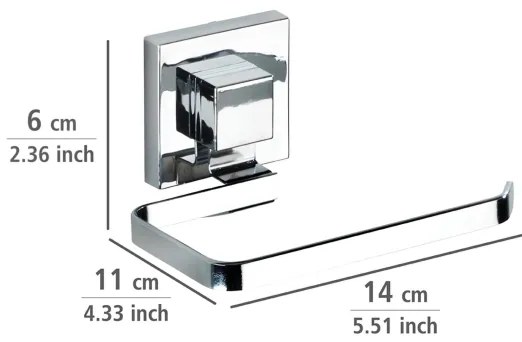 WENKO 22687100-WC-papírtartó VACUUM-LOC QUADRO ED 14x11 cm fényes króm