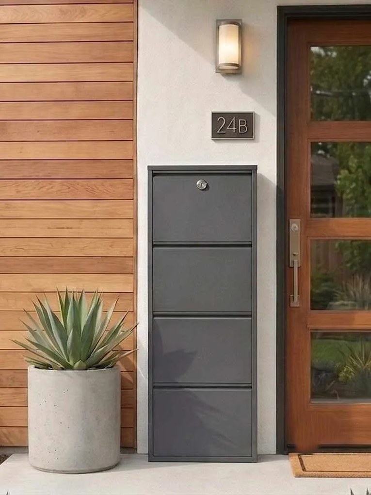 Fém cipősszekrény, antracit, 50 cm – TR307GLM1140