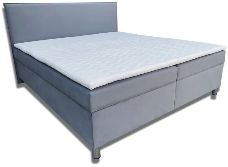 Franciaágy 160 cm Moissa (sötétszürke) (rugós matraccal) (ágyrács nélkül). 1052037