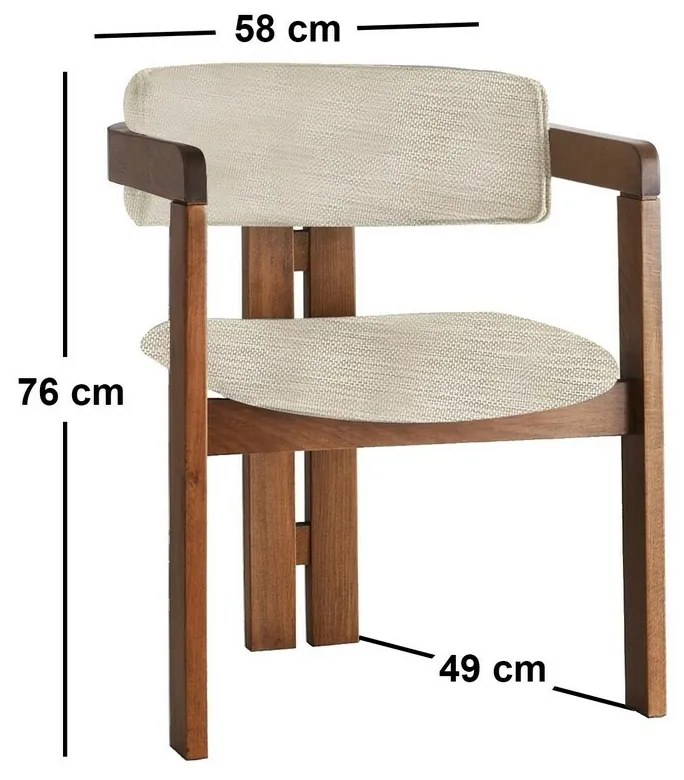 Étkező szék CO Light Grey and Walnut