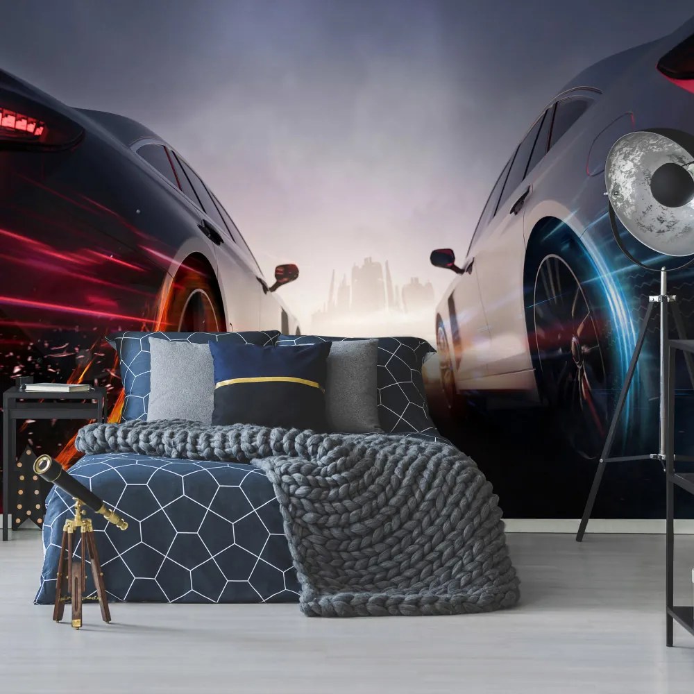 Versenyző autok poszter, fotótapéta, Vlies (520 x 318 cm)