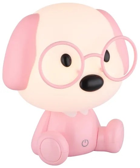 Globo 21761P - LED töltős gyerek éjjeli lámpa PUPPY 1W/5V 500 mAh rózsaszín