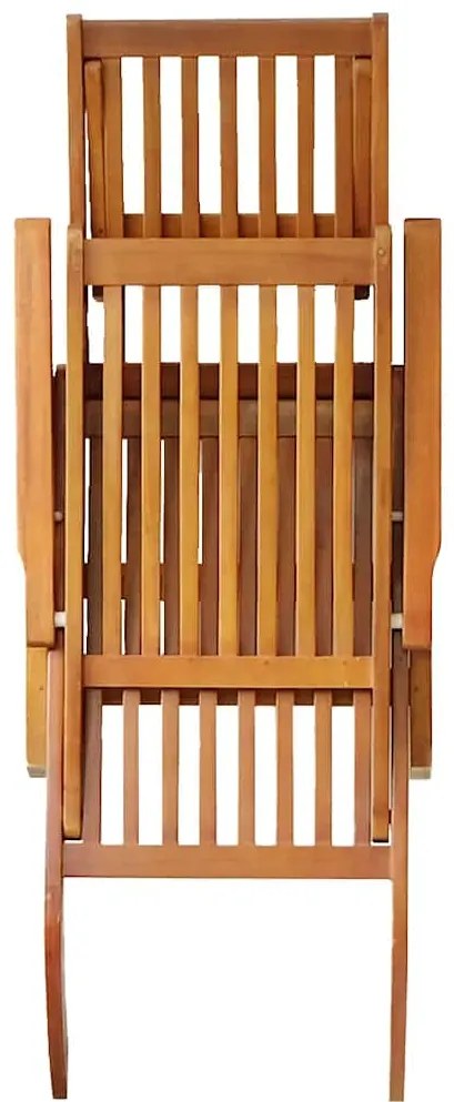 vidaXL tömör akácfa kültéri nyugágy lábtartóval