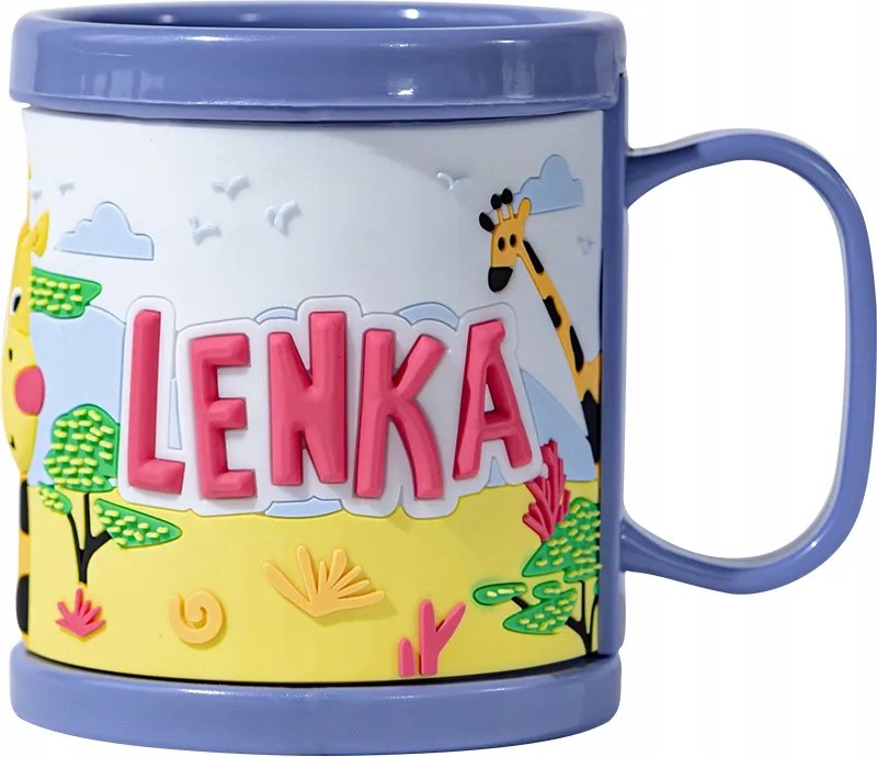 Műanyag Bögre Gyerekeknek Ajándék Kislánynak Gyerek 3D Lenka Név