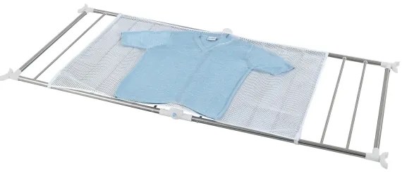 WENKO 3772020100 - PROFI szárítóállvány 65x150 cm rozsdamentes acél/ezüst/fehér