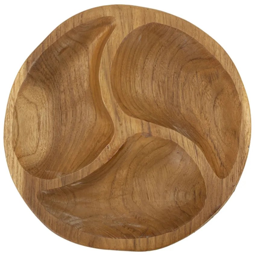 Tálca 3 részes teak ø 25,5x3cm
