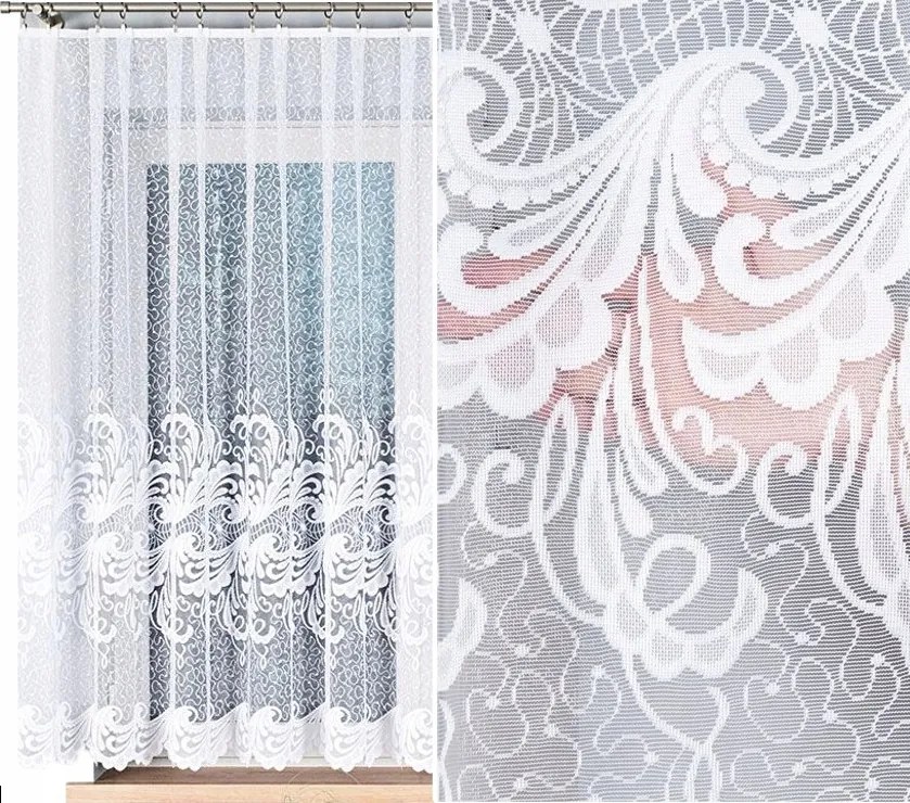 Iwona mintás 049312 méret 200x160cm jacquard függöny, egyenes (szegélyekkel)