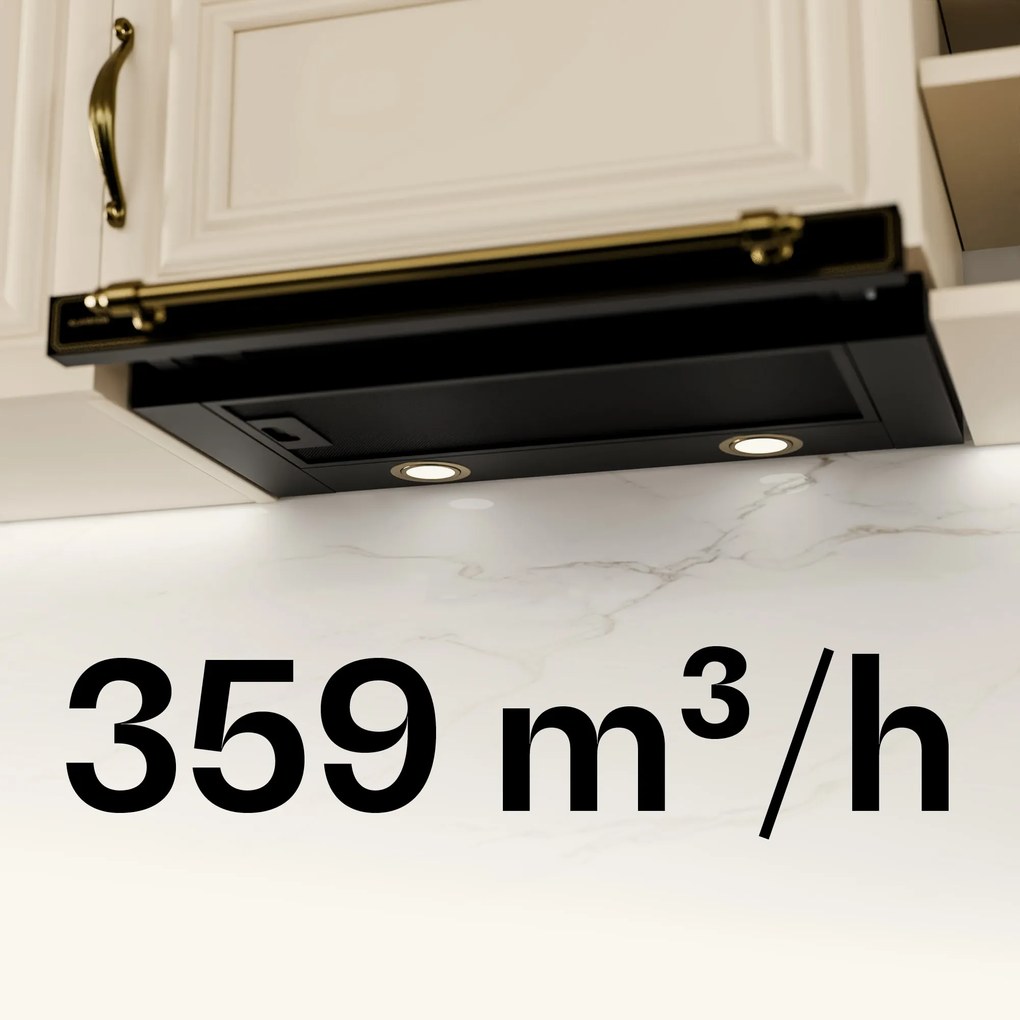Klarstein Victoria kihúzható páraelszívó, elegáns, retro stílusú, időtlen EEC A++ 60cm, 358,54 m³/h