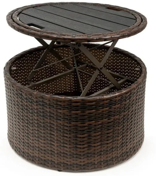 Deuba Rattan kerti ágy LAZY - barna 186 cm