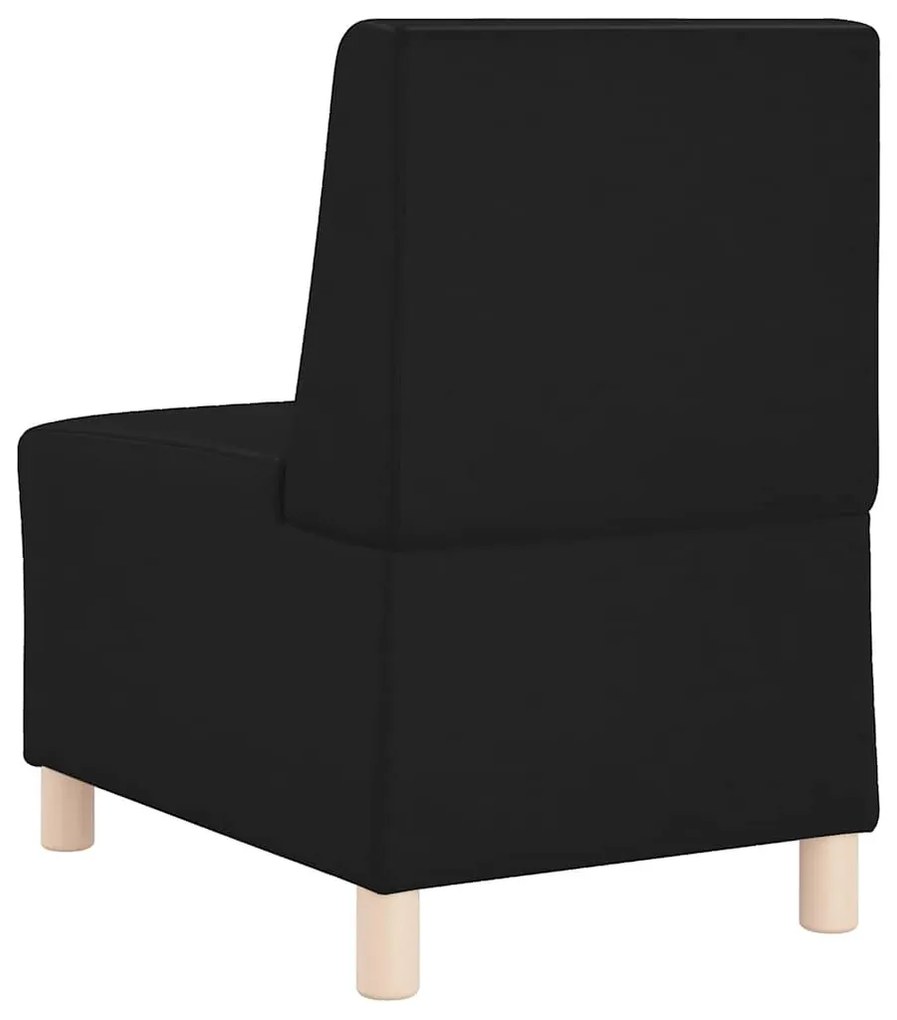 fekete műbőr kanapéfotel 55 cm