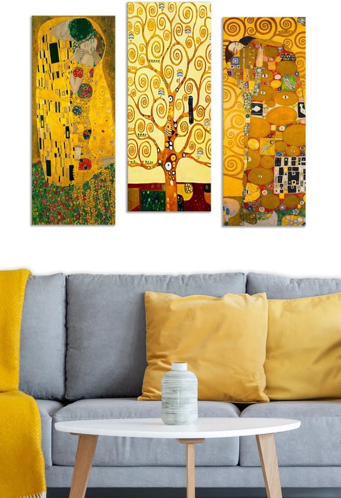 MDF0067 Gustav Klimt MDF falikép, 3 db-os szett