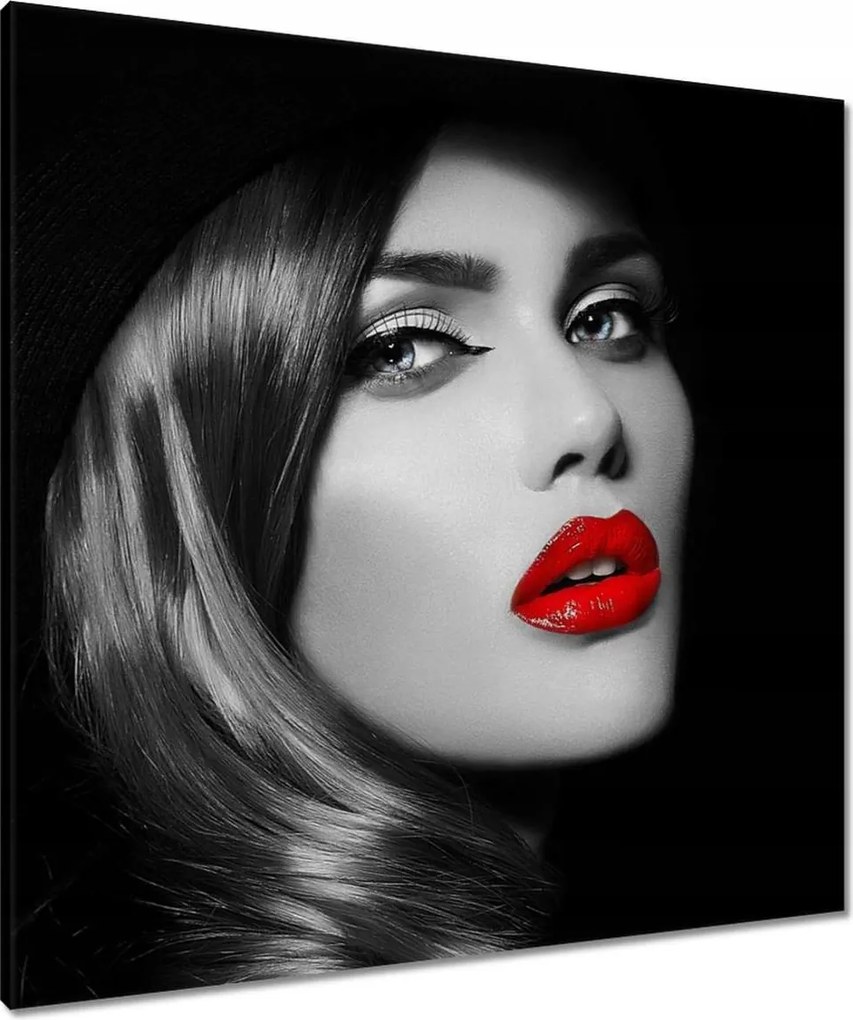 Vászonkép 80x80 Csábító vörös ajkak