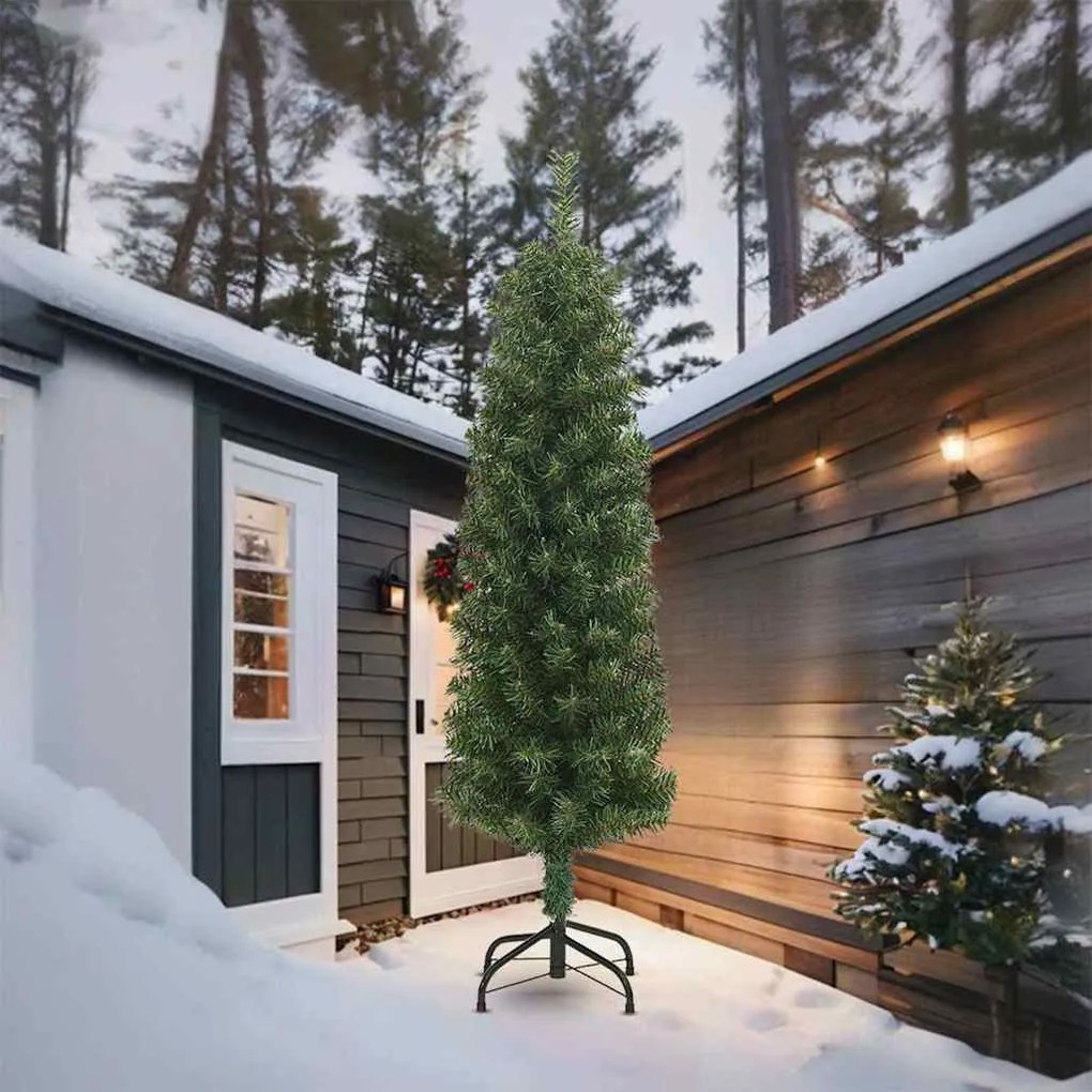 vékony PVC műkarácsonyfa állvánnyal 270 cm