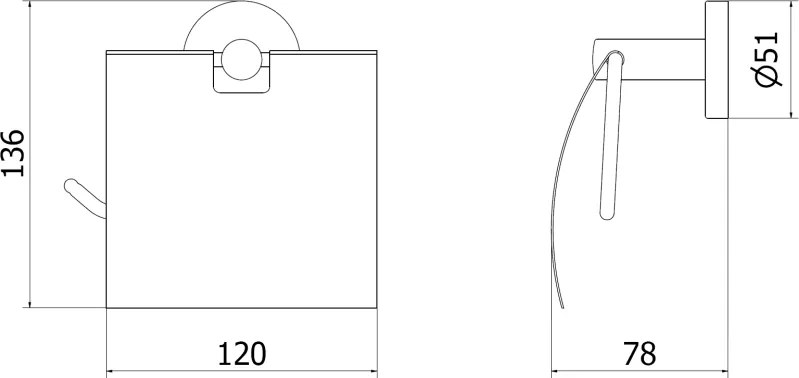 Mexen kiegészítők, Remo wc papír tartó, rózsa arany, 7050733-60