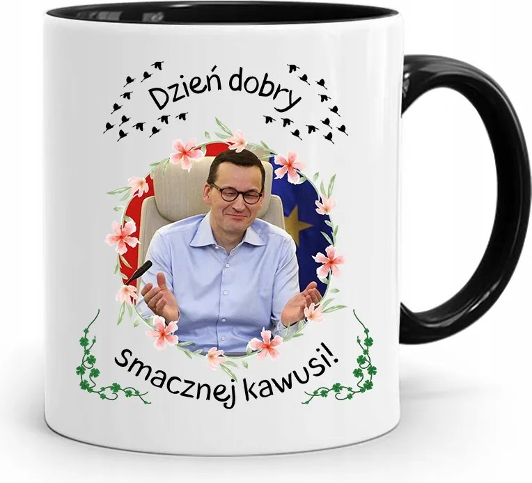 Bögre Fekete Politikusok Miniszterelnök Mateusz Morawiecki