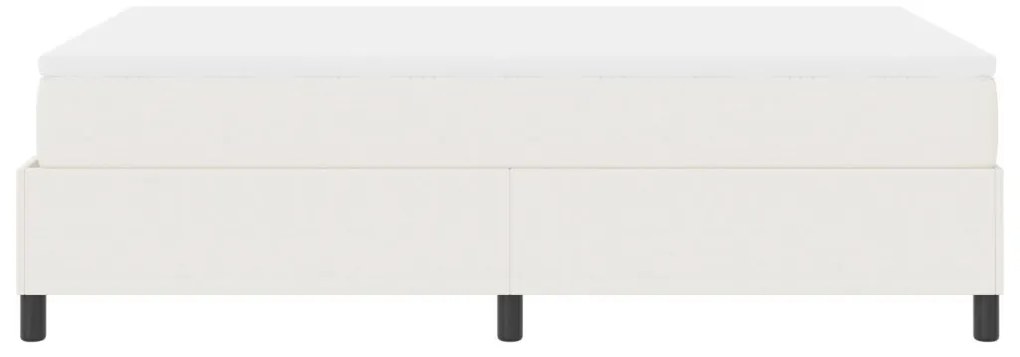 Boxspring Ágy krémszínű matraccal 120x200 cm kordbársony szövetből