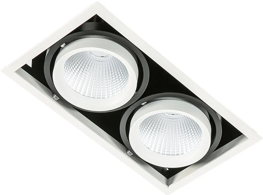 Italux VERTICO GL7108-2/2X18W 3000K WH+BL Beépíthető spotlámpa 2x18W/LED 3045LM IP20