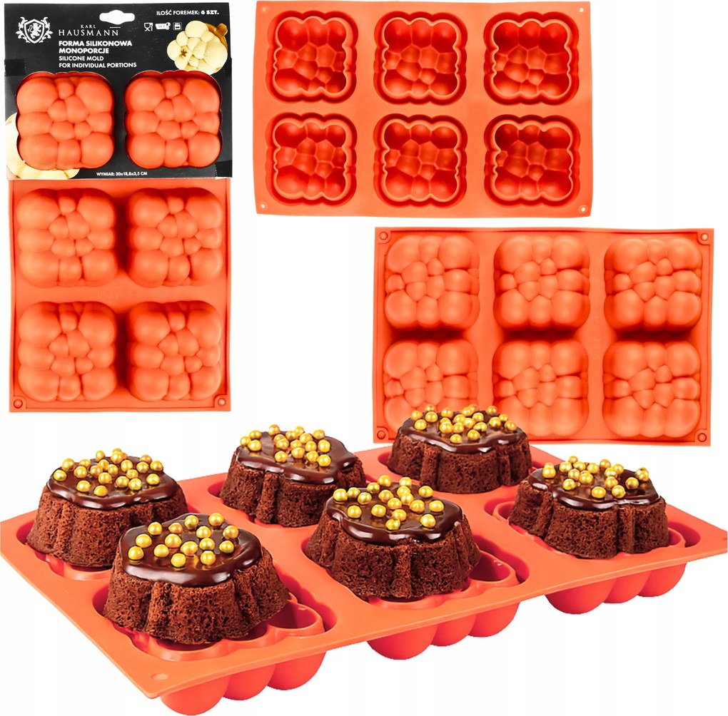 Szilikon Forma Muffinokhoz, Szeppanokhoz, Csokoládékhoz, Szappanokhoz 3D Puffy Cube