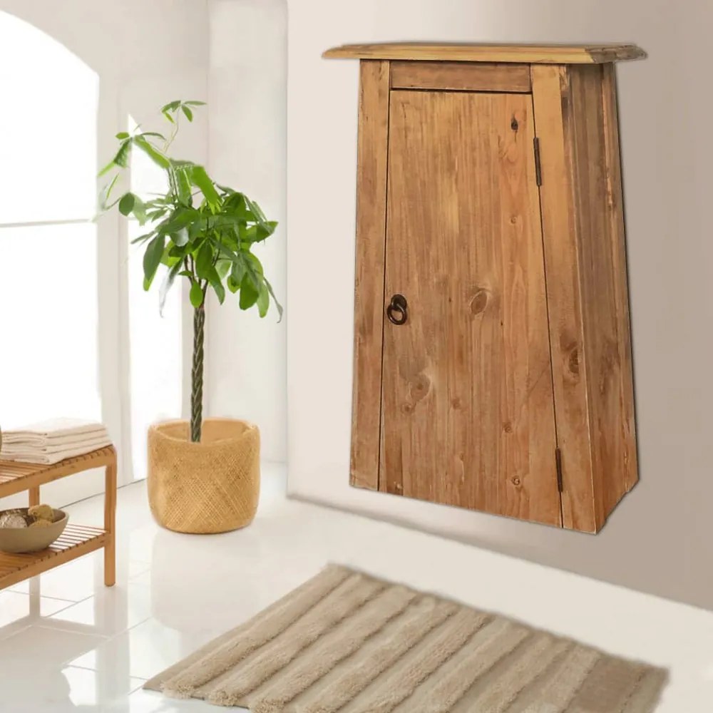 tömör újrahasznosított fenyőfa faliszekrény 42 x 23 x 70 cm