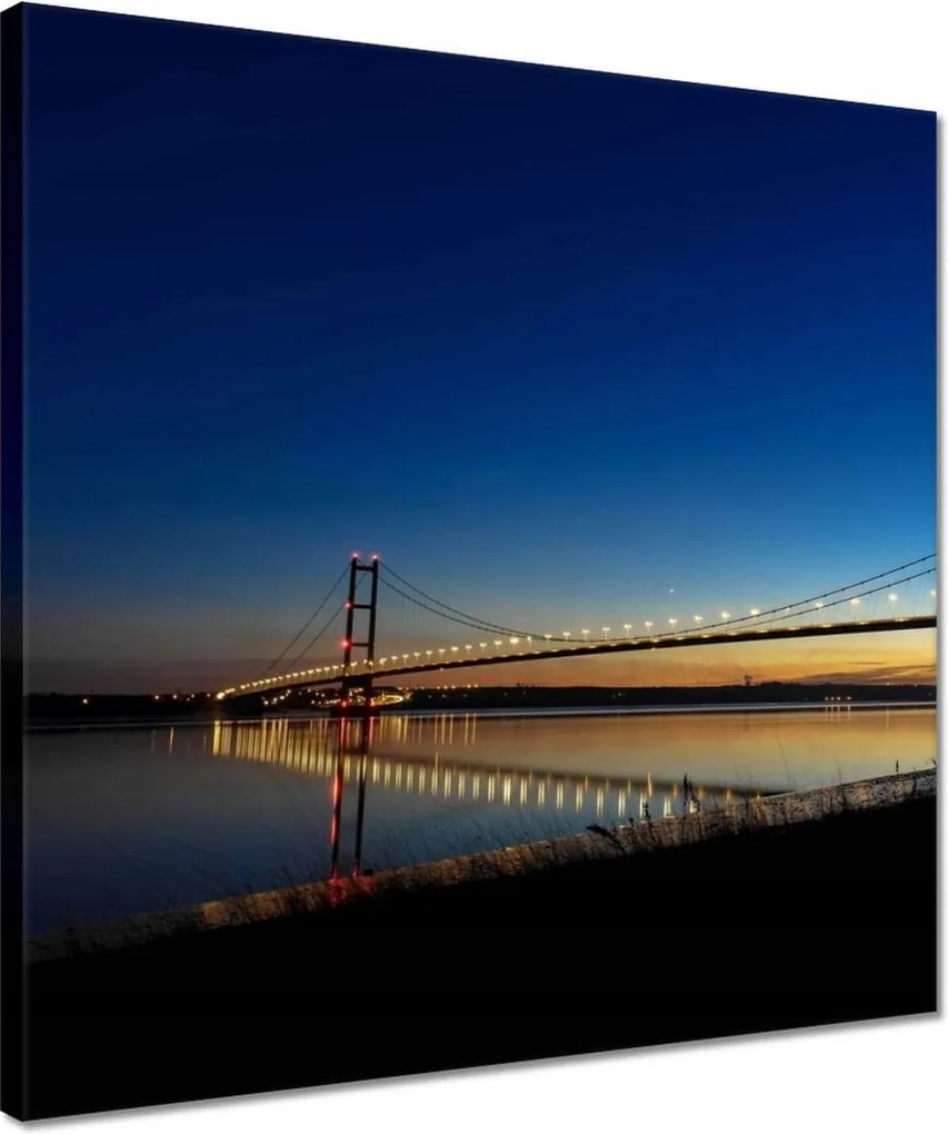 Vászonkép 40x40 Híd éjszakai kép