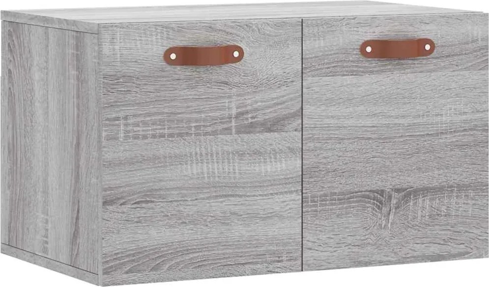 vidaXL szürke sonoma színű szerelt fa faliszekrény 60 x 36,5 x 35 cm