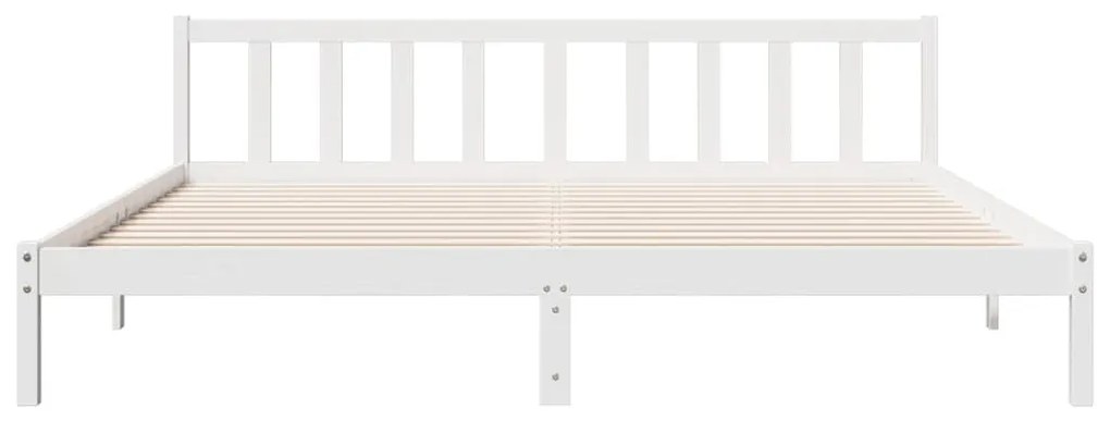 fehér tömör fenyő extra hosszú ágykeret matrac nélkül 180x220cm