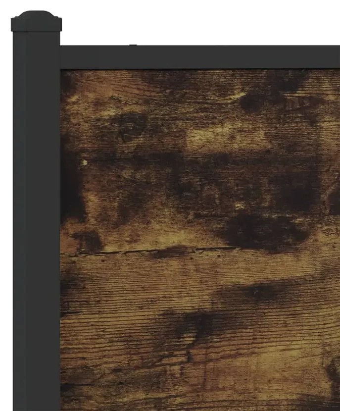 füstös tölgy színű fém ágykeret matrac nélkül 120 x 200 cm