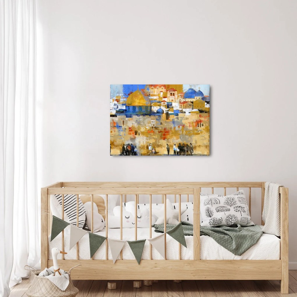 Kép - siratófal, Jerusalem, Israel (70x50 cm)