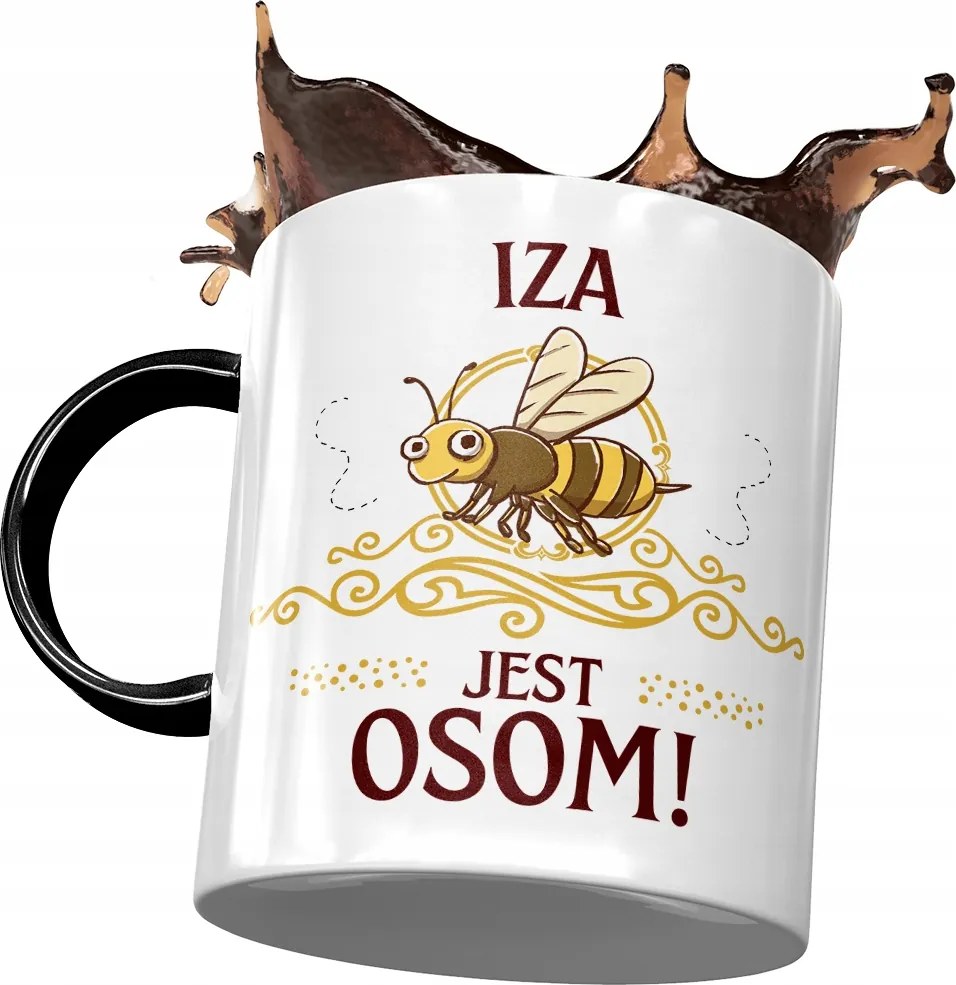 Fekete Bögre Izabella Feleség Ajándék Nyomtatott Fotóval