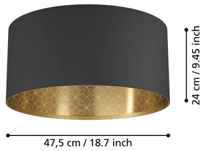 Eglo 900144 - Mennyezeti lámpa ZARAGOZA 1xE27/40W/230V