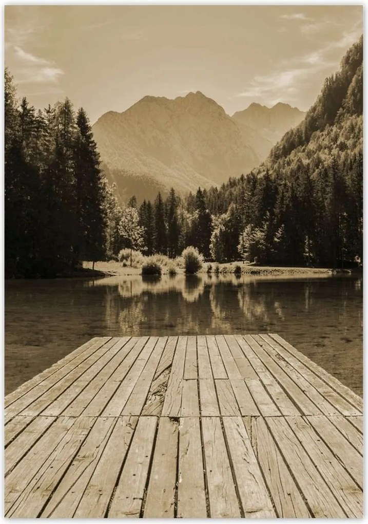 Poszterek 70x100 Híd a hegyekben Hegyek