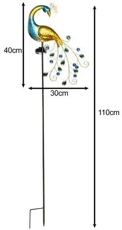 Gardlov 25281 peacock solar lamp