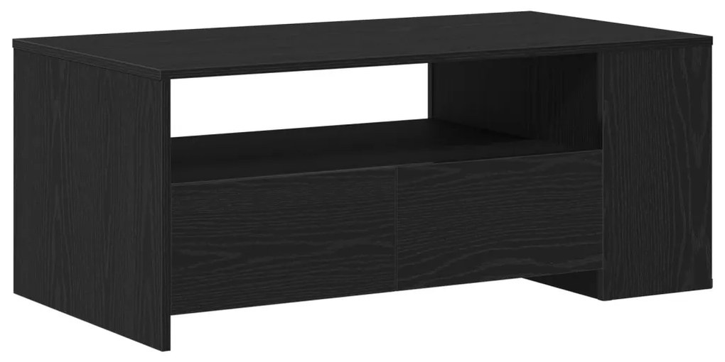 Fekete Tölgy Kávézó Asztal 102x55x43.5 cm Mérnöki Fából Készült