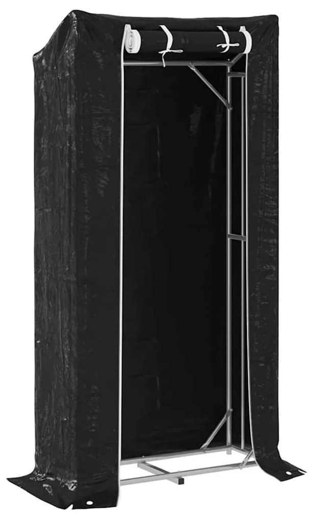 Tűzifa állvány esővédővel 100x40x200 cm Horganyzott acél