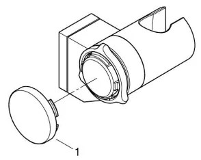 GROHE 261832431 - VITALIO UNIVERSAL falra szerelhető zuhanytartó, fekete